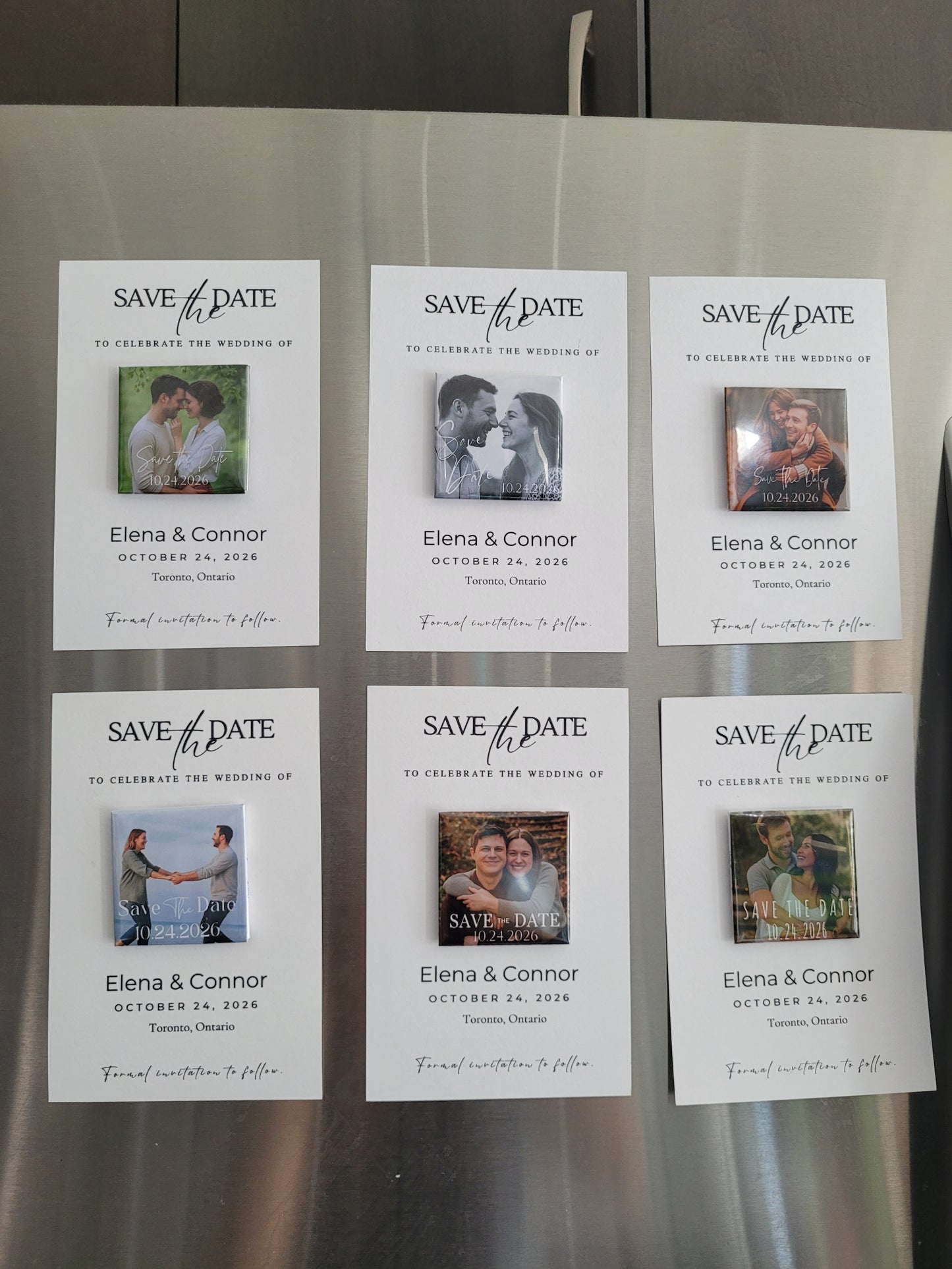 Save the Date Magnet — Square Personalized Photo Magnet with Cardstock