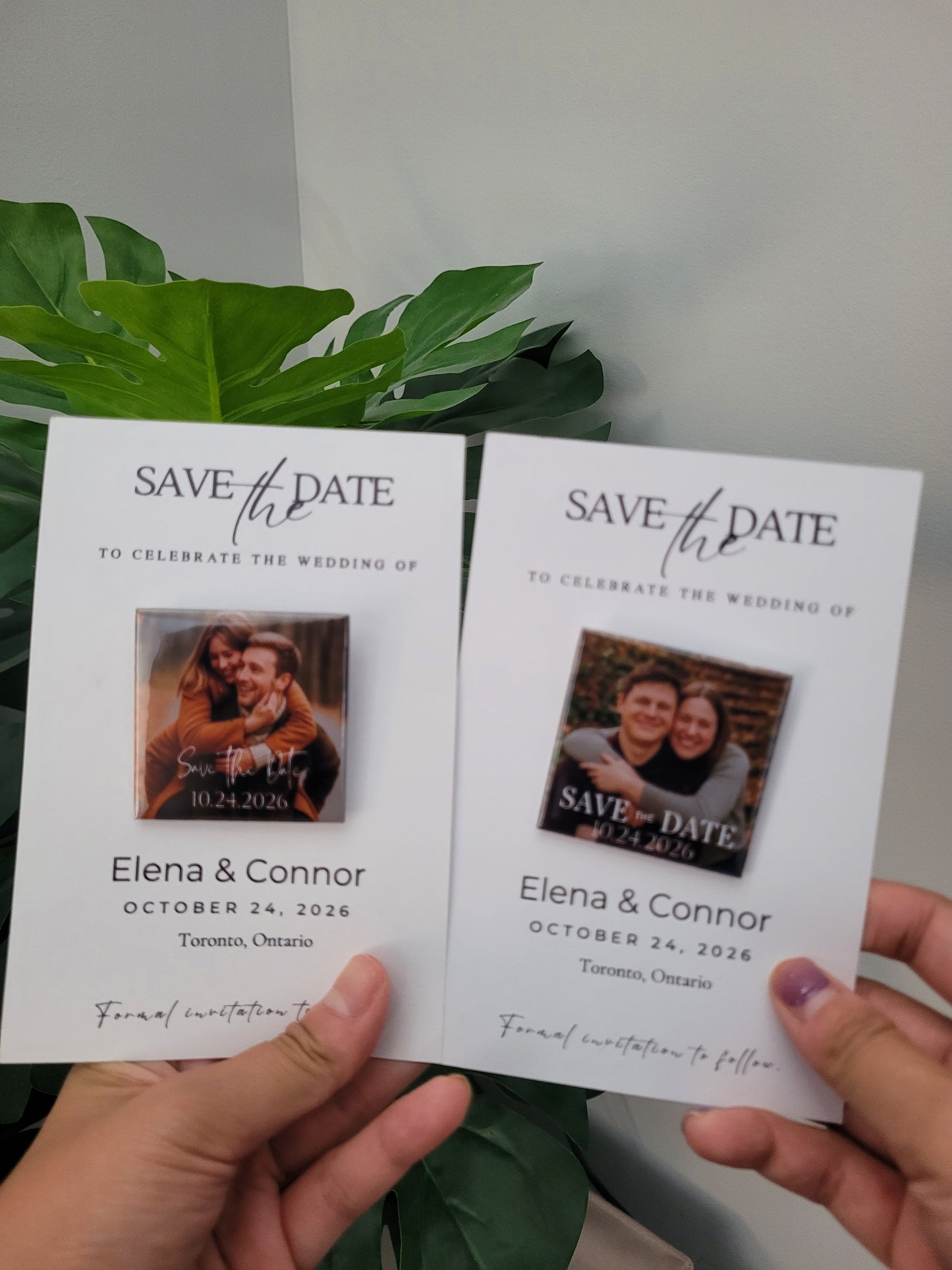 Save the Date Magnet — Square Personalized Photo Magnet with Cardstock