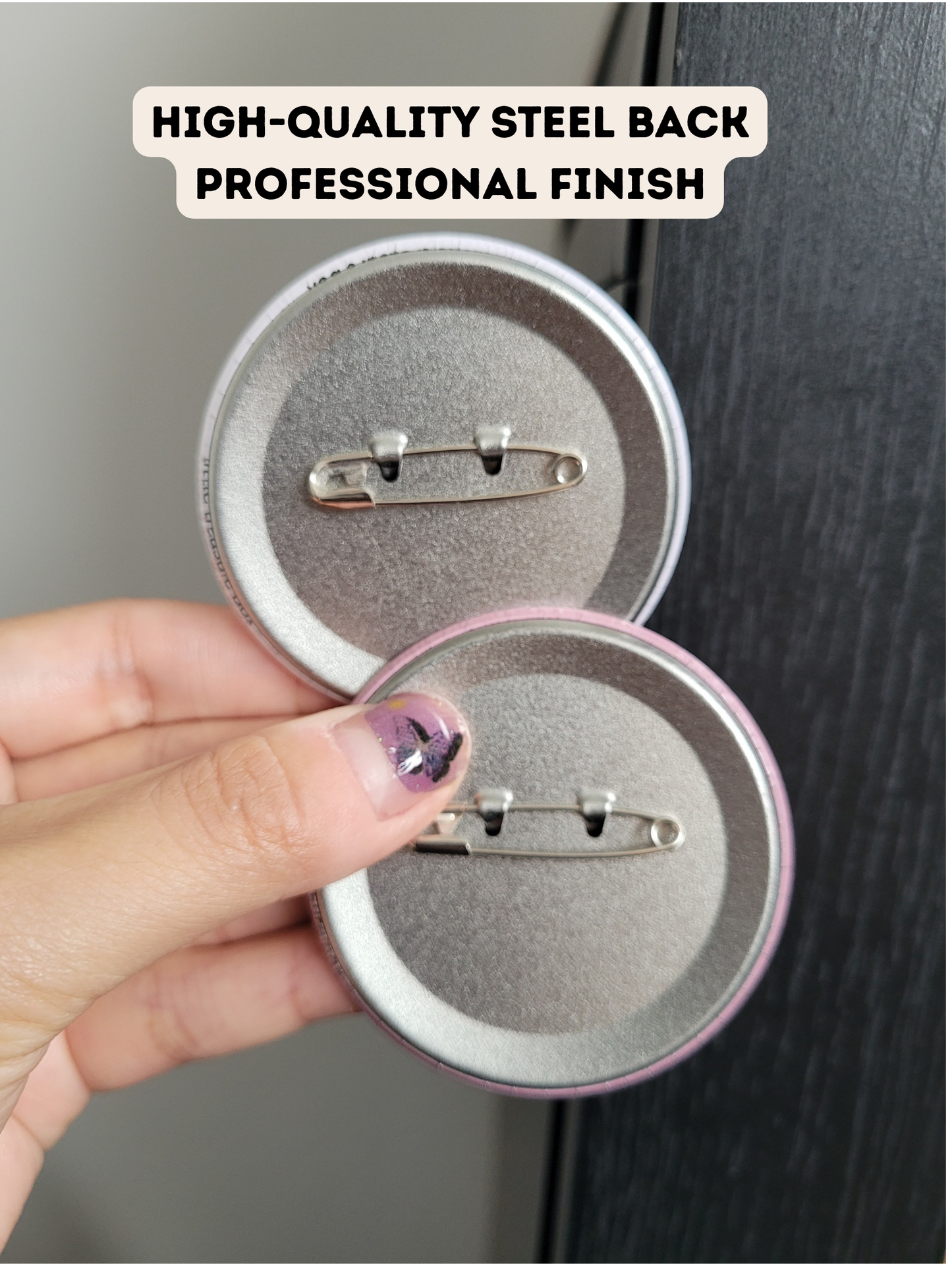 Custom Photo Button Pin | 58mm Round Glossy Pin |