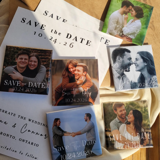 Save the Date Magnet Invitation – Square Magnet with Cardstock