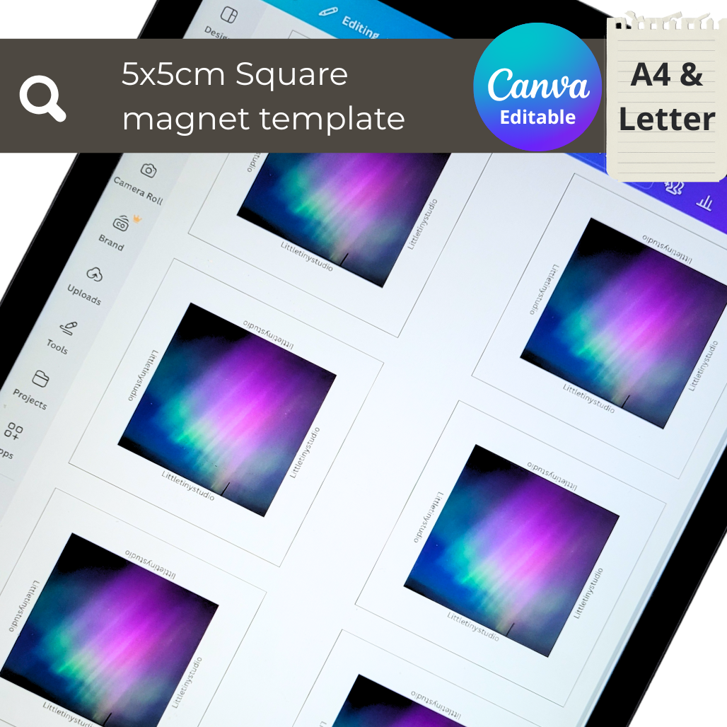 Canva Template for Custom 50x50mm Photo Magnets