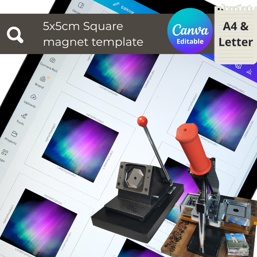 Canva Template for Custom 50x50mm Photo Magnets