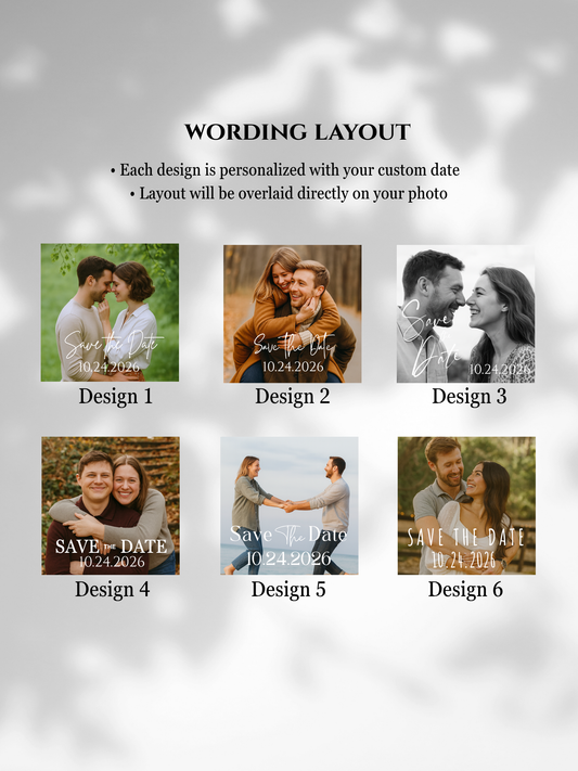 Save the Date Magnet Gift Set – Square Magnet with Cardstock