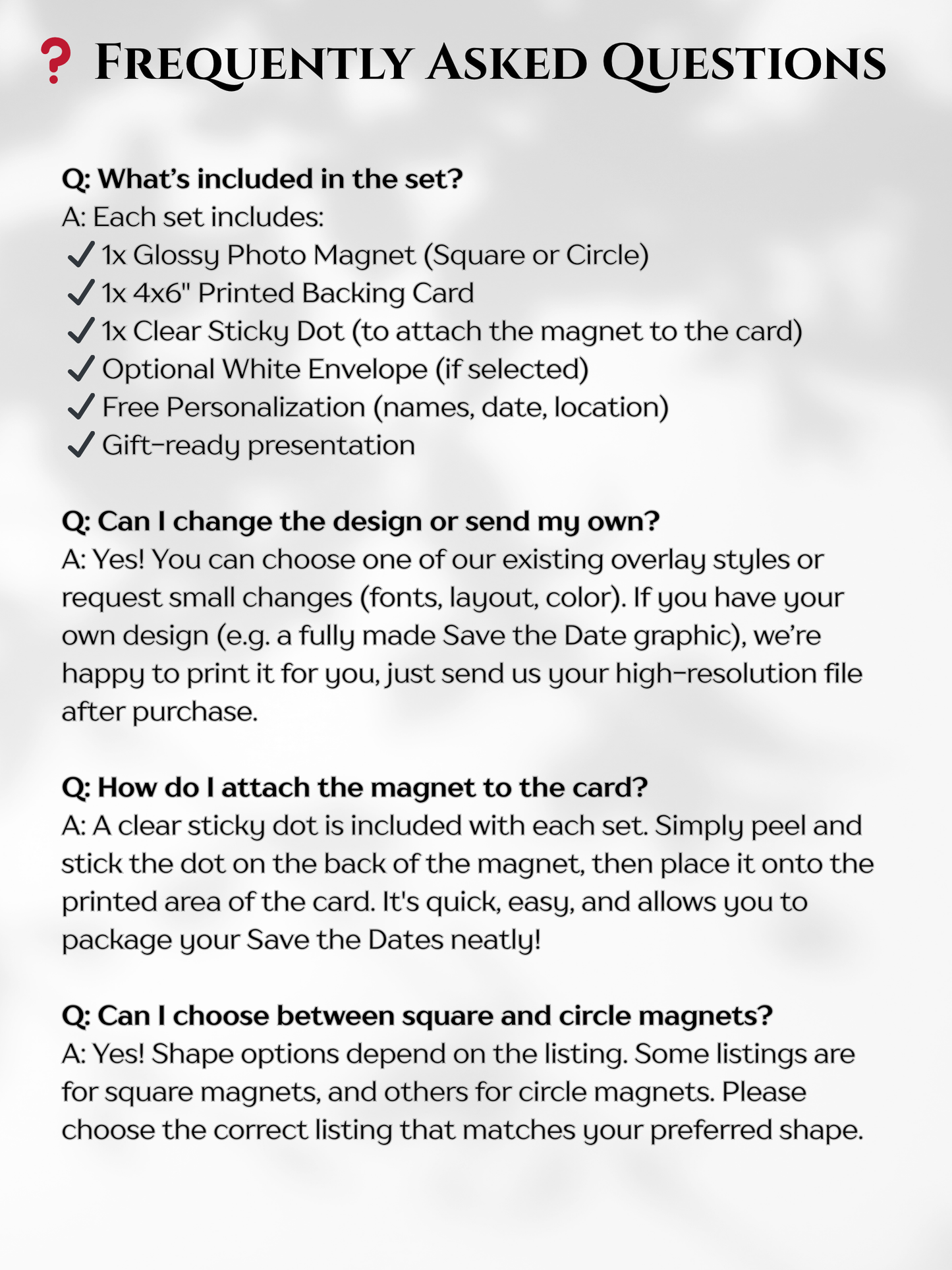 Save the Date Magnet Invitation – Square Magnet with Cardstock