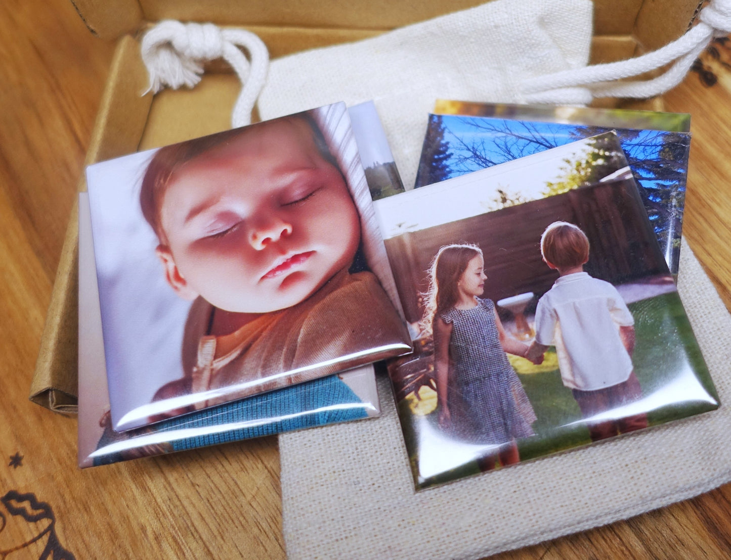 Square 5x5 cm Custom Photo Magnets