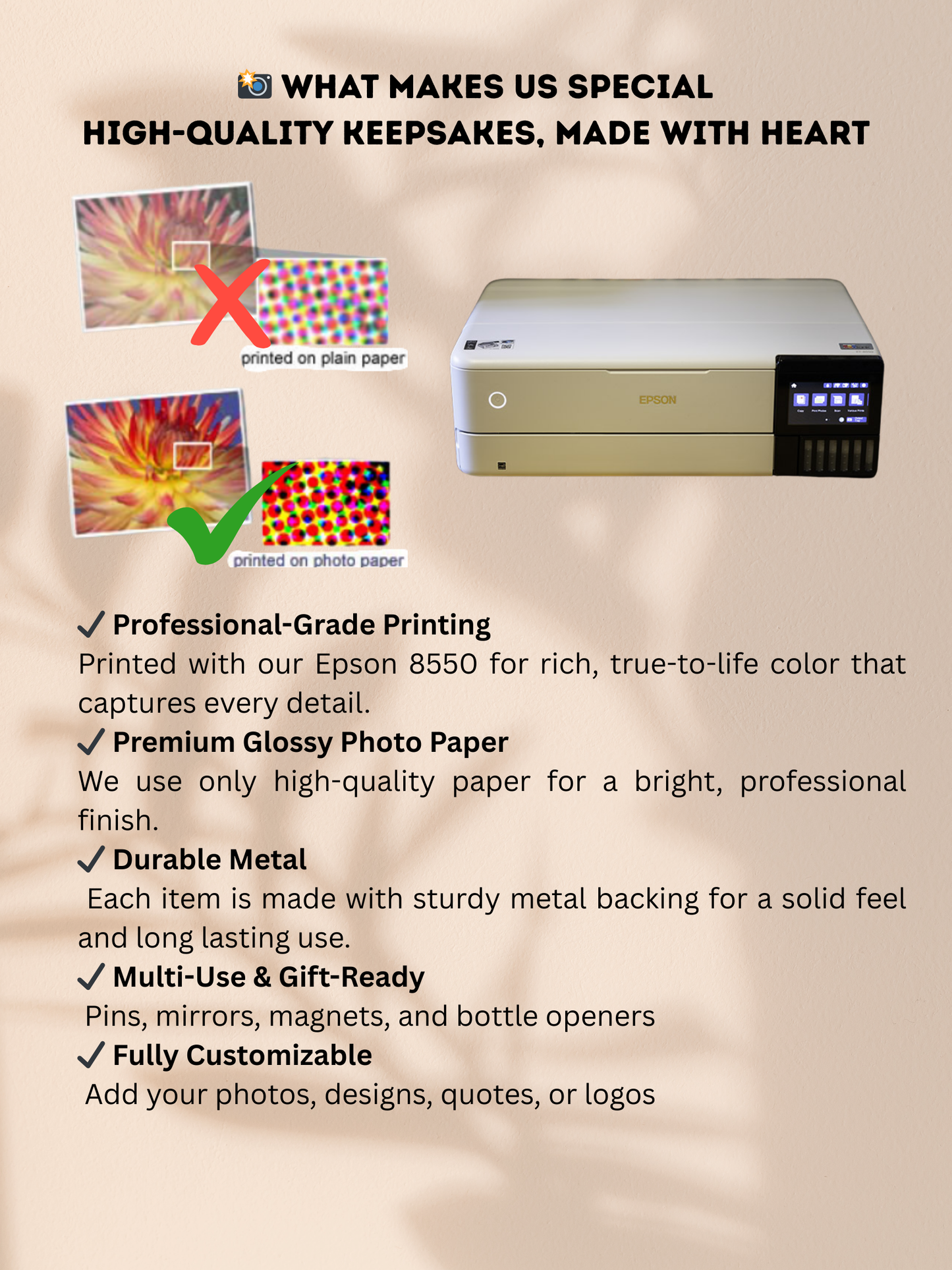 Square Photo Magnets 2x2"