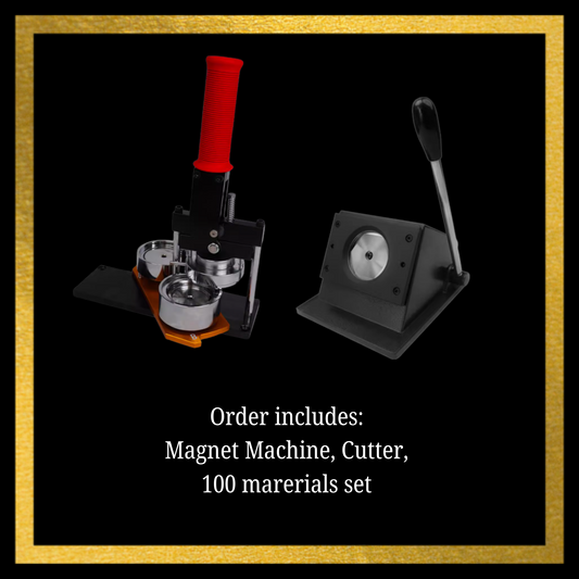 Pro Button Badge 58mm  Machine Starter Business Kit with 100 Material Sets | Maker Starter Kit | Button 5in1 Machine Cutter |