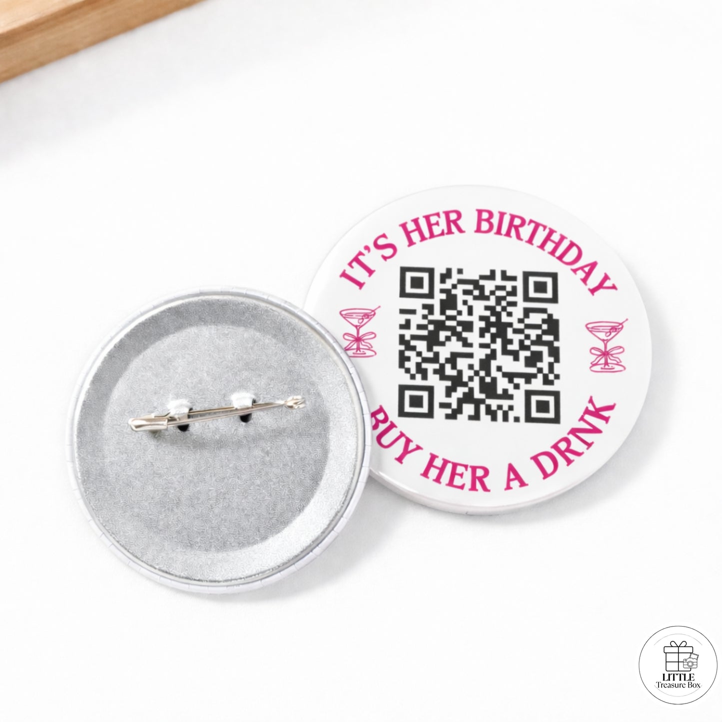 It's My Birthday Buy Me a Drink QR Code Button