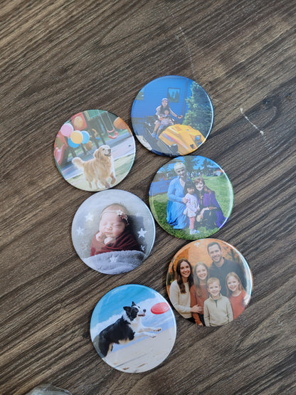 Round Photo Magnets 58mm | Little Treasure Box