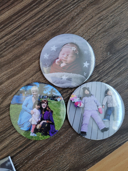 Round Photo Magnets 58mm | Little Treasure Box
