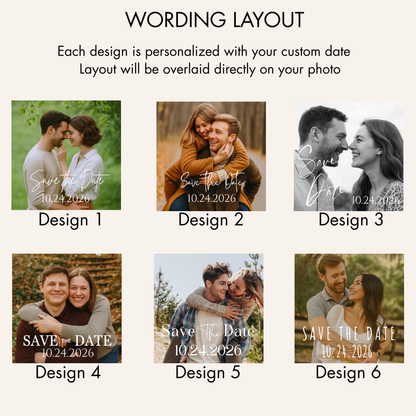 Save the Date Magnet Invitation – Personalized Round Magnet with Cardstock