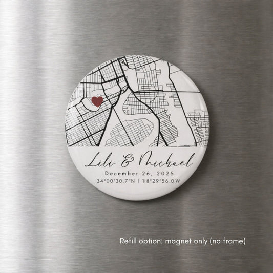 Personalized Our First Date Map Car Ornament