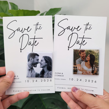 Save the Date Magnet Invitation – Square Magnet with Cardstock