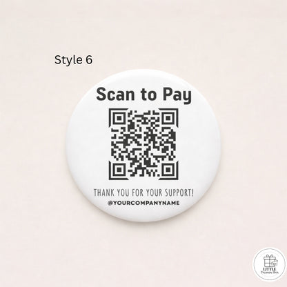Scan to Pay QR Code | Custom Payment QR | Keychain, Magnet, Pin, Mirror or Bottle Opener | Tip Jar QR | Small Business Payment Sign