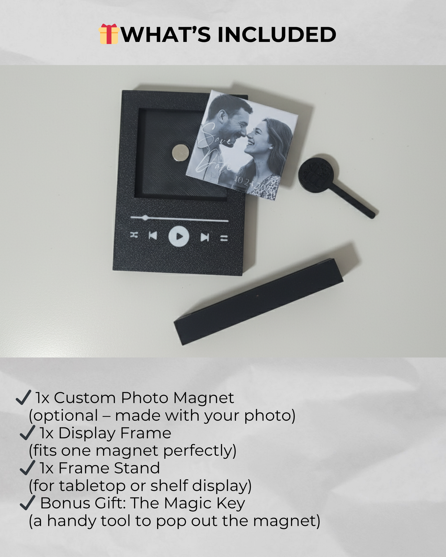 Photo Magnet Frame -50x50mm - Premium Texture