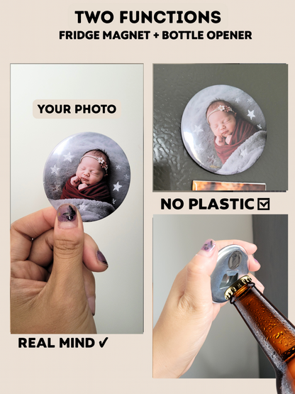 Custom Photo Magnetic Bottle Opener | 58mm Bottle Opener Magnet |
