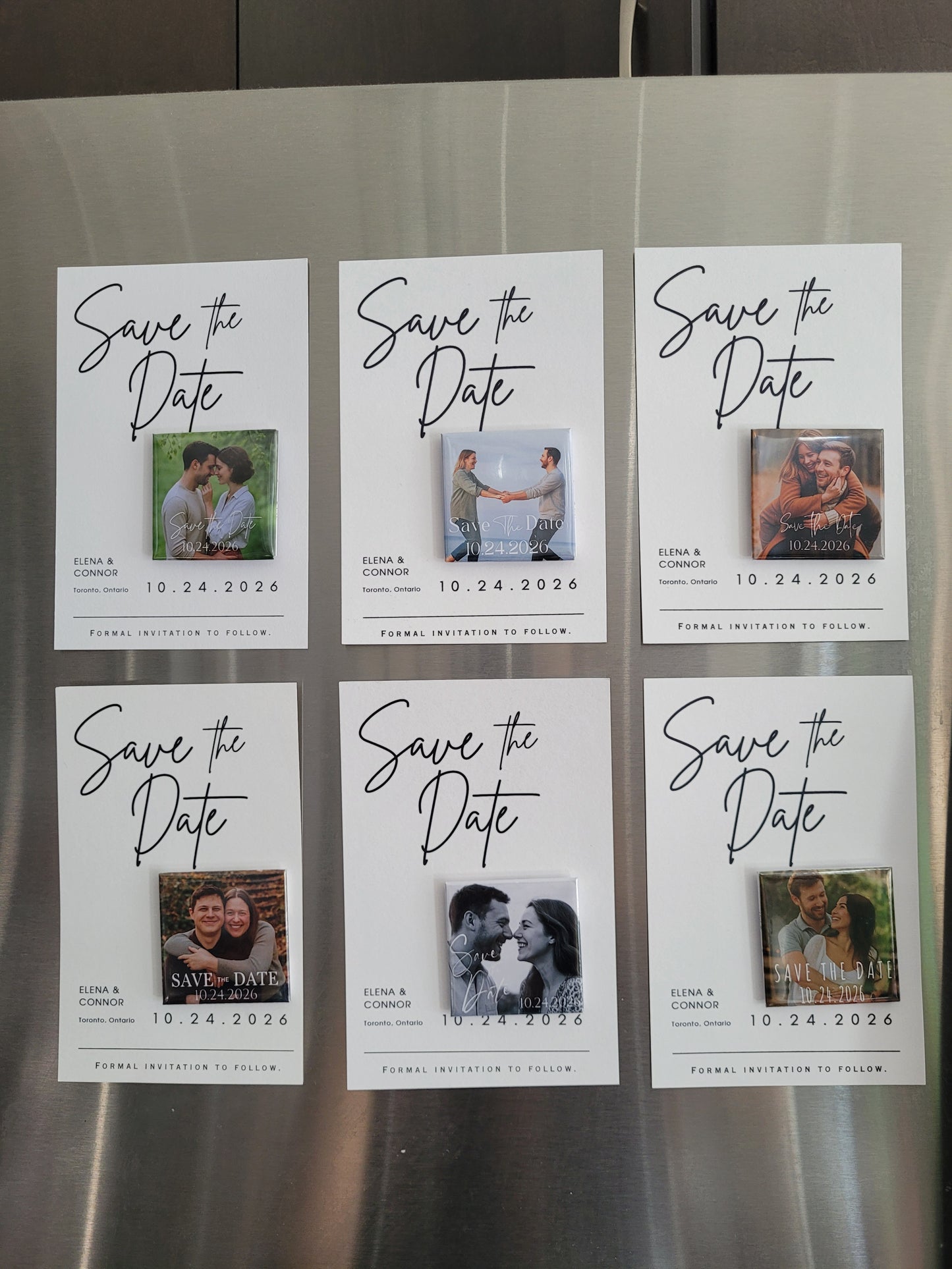 Save the Date Magnet Gift Set – Personalized Photo Magnet with Cardstock