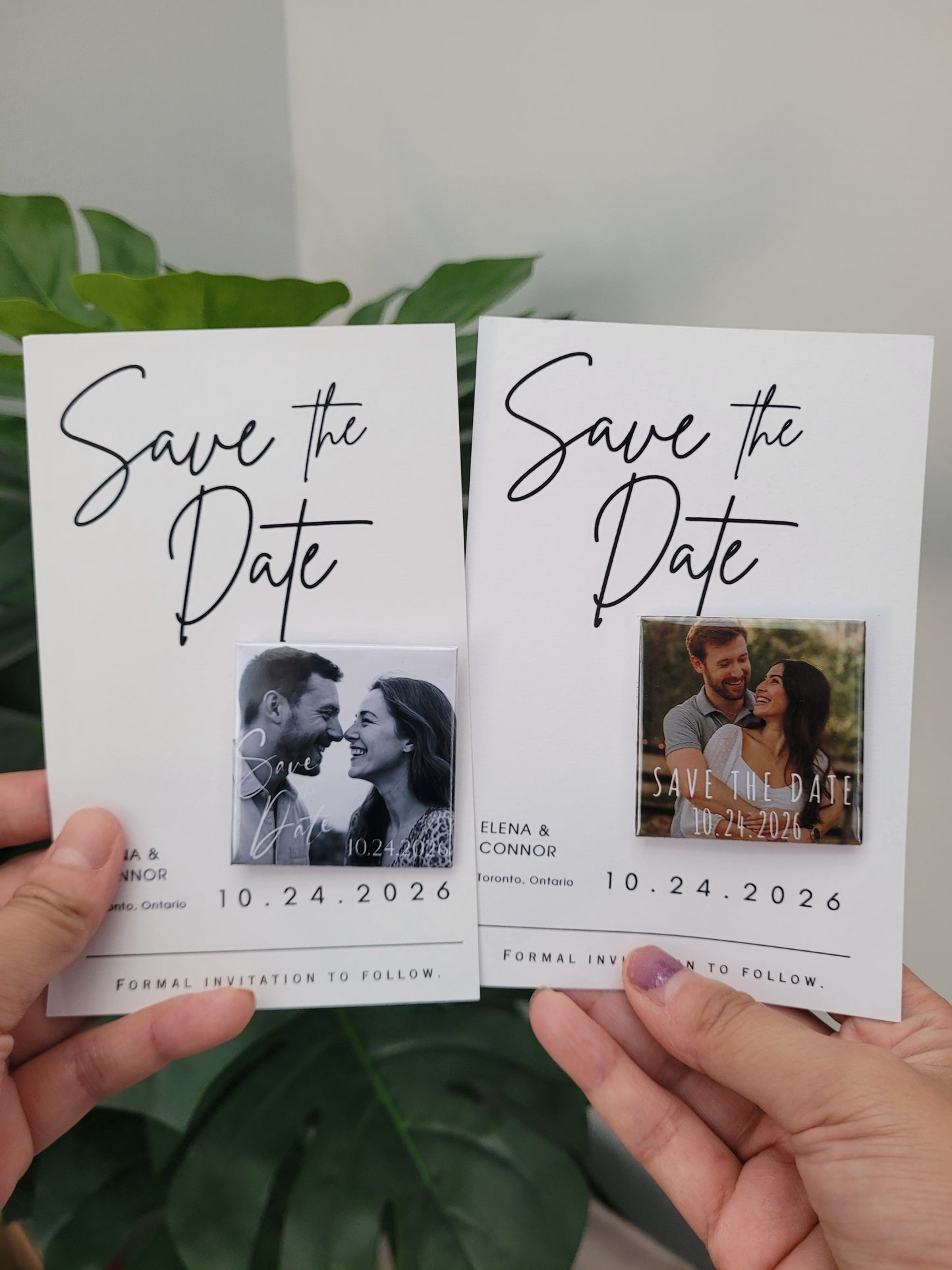 Save the Date Magnet Gift Set – Personalized Photo Magnet with Cardstock