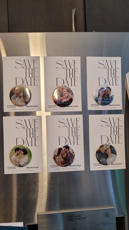 Save the Date Magnet Gift Set – Personalized Photo Magnet with Cardstock