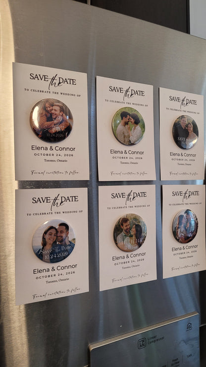 Save the Date Magnet — Square Personalized Photo Magnet with Cardstock
