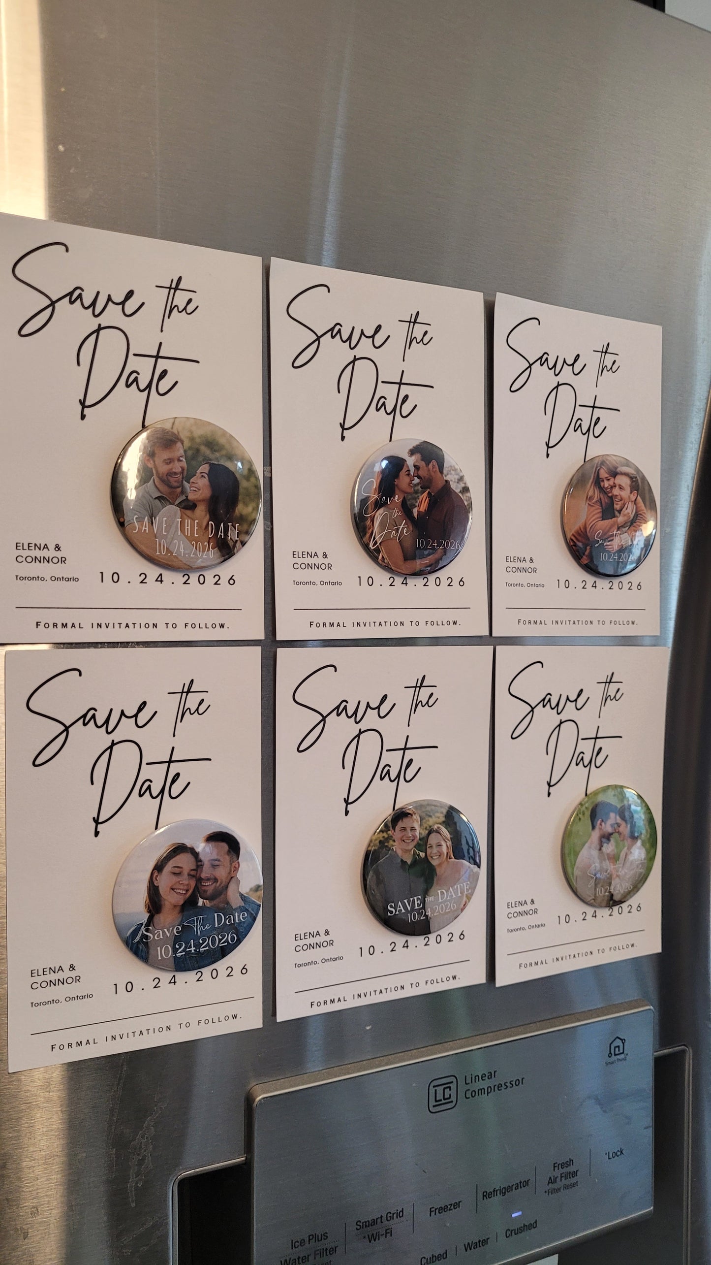 Save the Date Magnet Gift Set – Personalized Photo Magnet with Cardstock