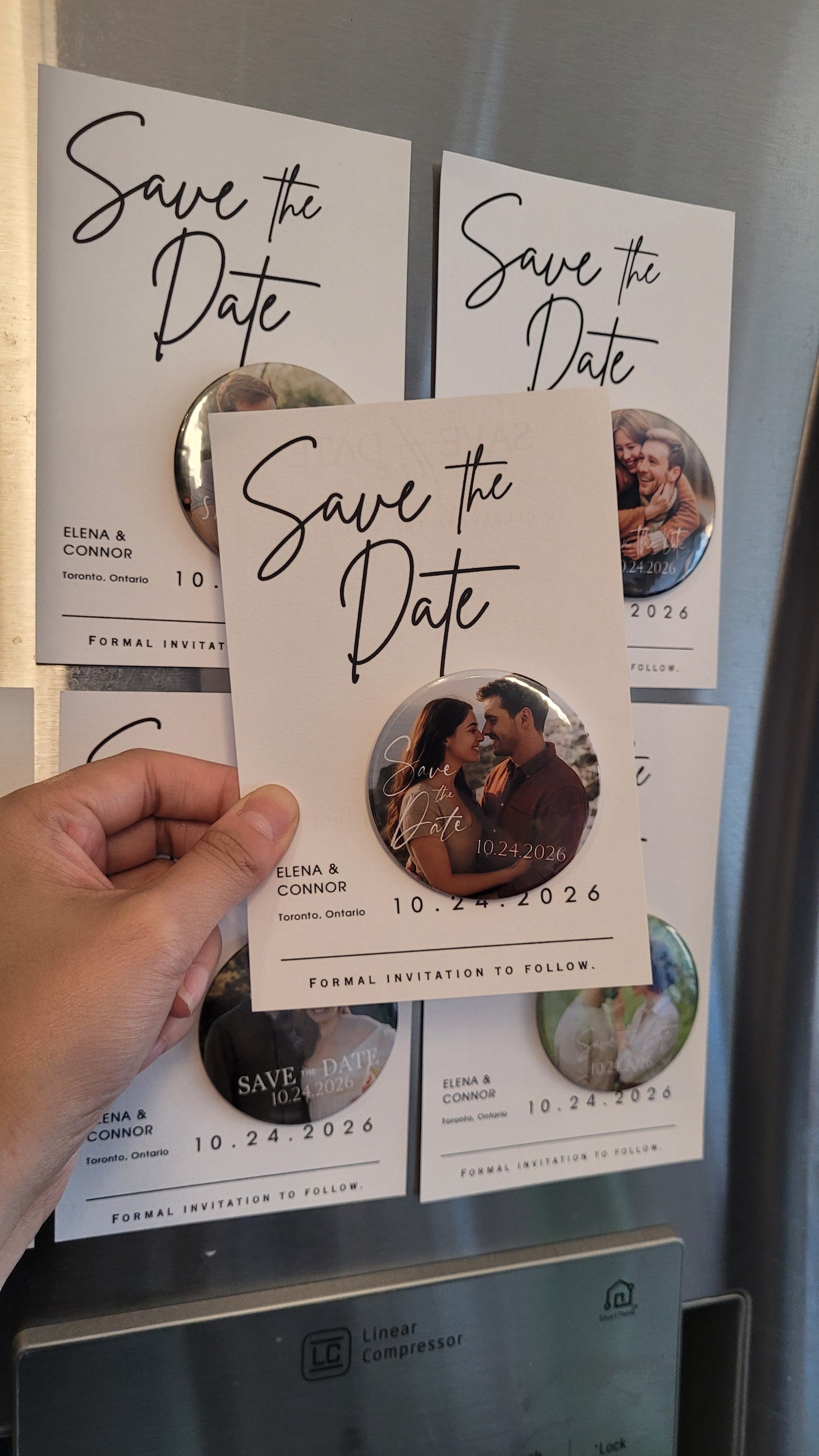Save the Date Magnet Gift Set – Personalized Photo Magnet with Cardstock