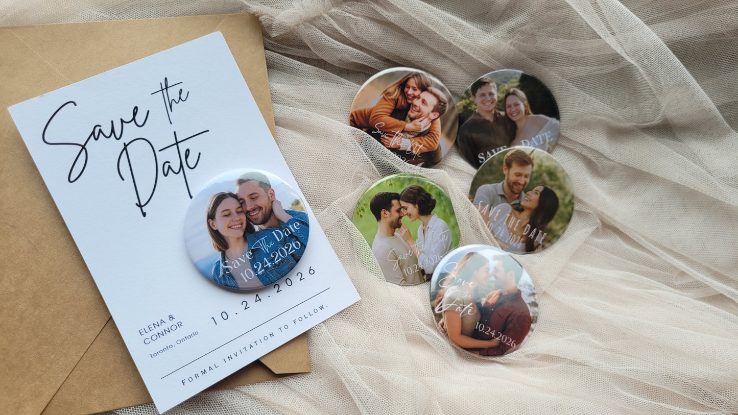 Save the Date Magnet Gift Set – Personalized Photo Magnet with Cardstock