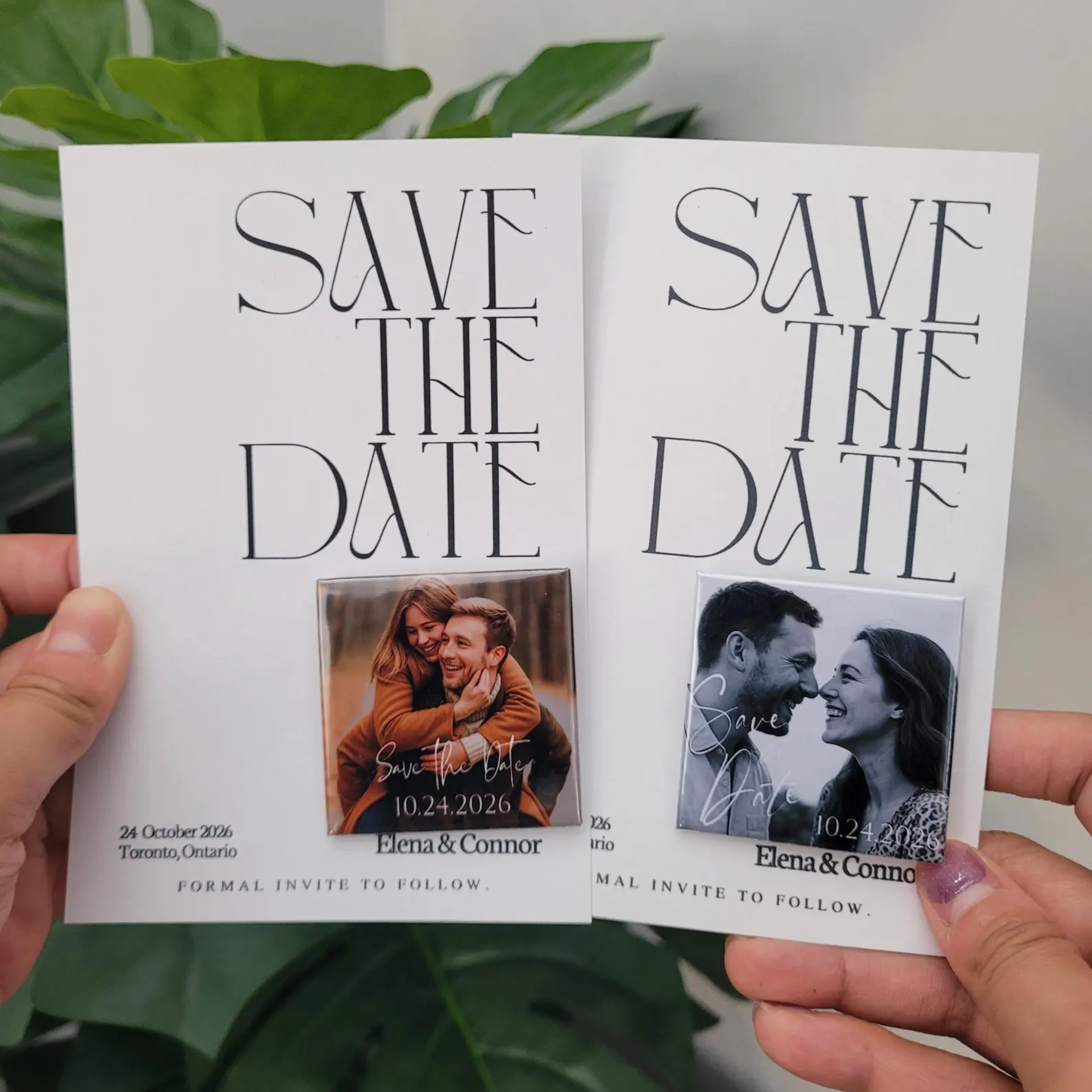 Save the Date Magnet — Square Personalized Photo Magnet with Cardstock