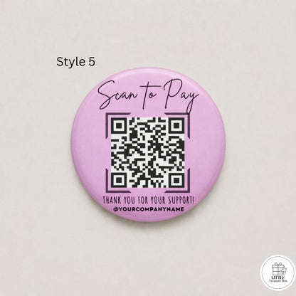 Scan to Pay QR Code | Custom Payment QR | Keychain, Magnet, Pin, Mirror or Bottle Opener | Tip Jar QR | Small Business Payment Sign