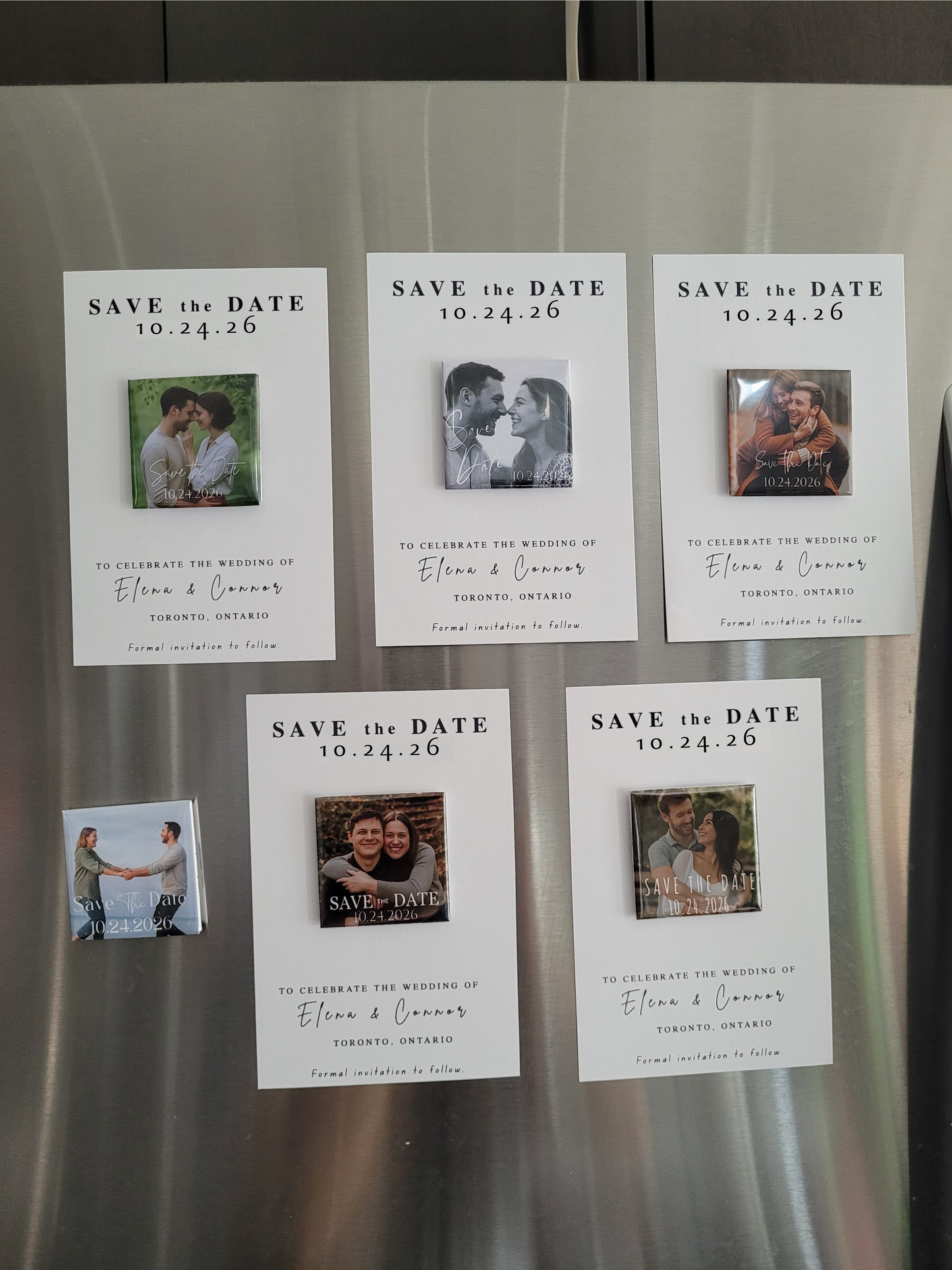 Save the Date Magnet Invitation – Personalized Round Magnet with Cardstock