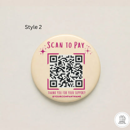 Scan to Pay QR Code | Custom Payment QR | Keychain, Magnet, Pin, Mirror or Bottle Opener | Tip Jar QR | Small Business Payment Sign