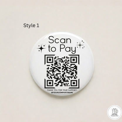 Scan to Pay QR Code | Custom Payment QR | Keychain, Magnet, Pin, Mirror or Bottle Opener | Tip Jar QR | Small Business Payment Sign