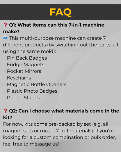 Pro Button Badge 58mm  Machine Starter Business Kit ( with Material Sets and canva template)