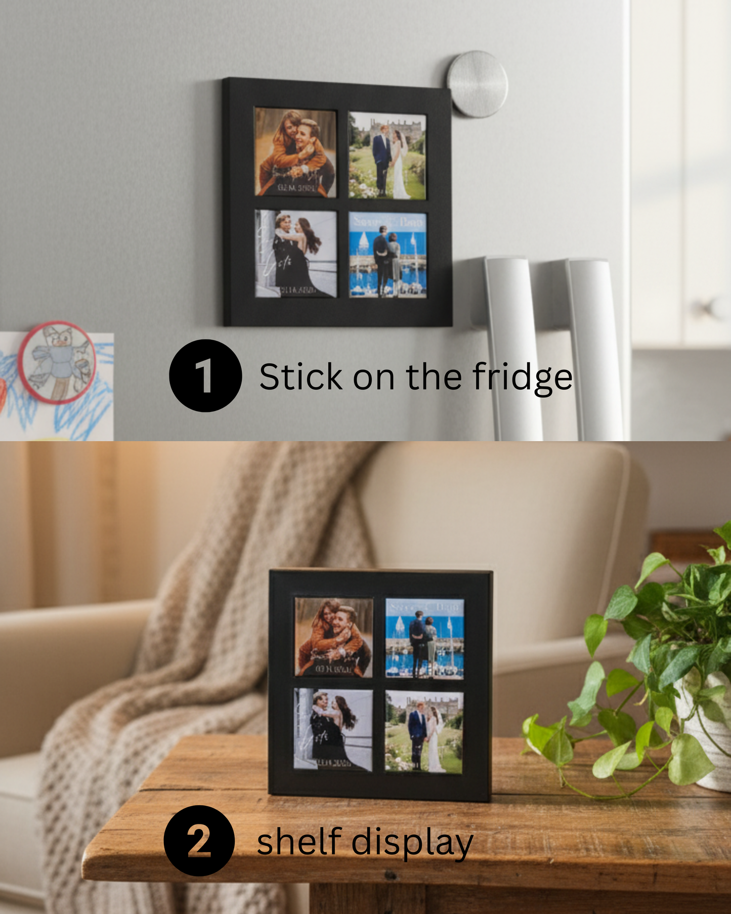 Photo Magnet Frame -fit four photo magnet