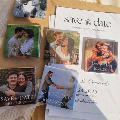 Save the Date Magnet Invitation – Square Magnet with Cardstock