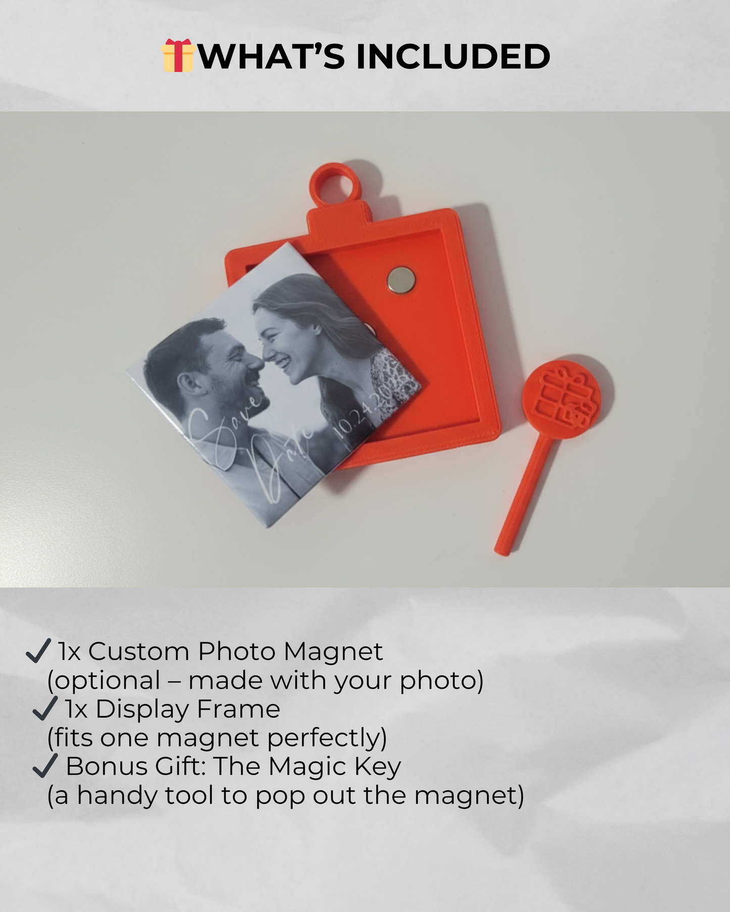 Photo Magnet ornament - fit one photo magnet