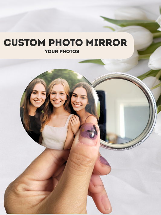 Custom Photo Pocket Mirror | 58mm Photo Mirrors |