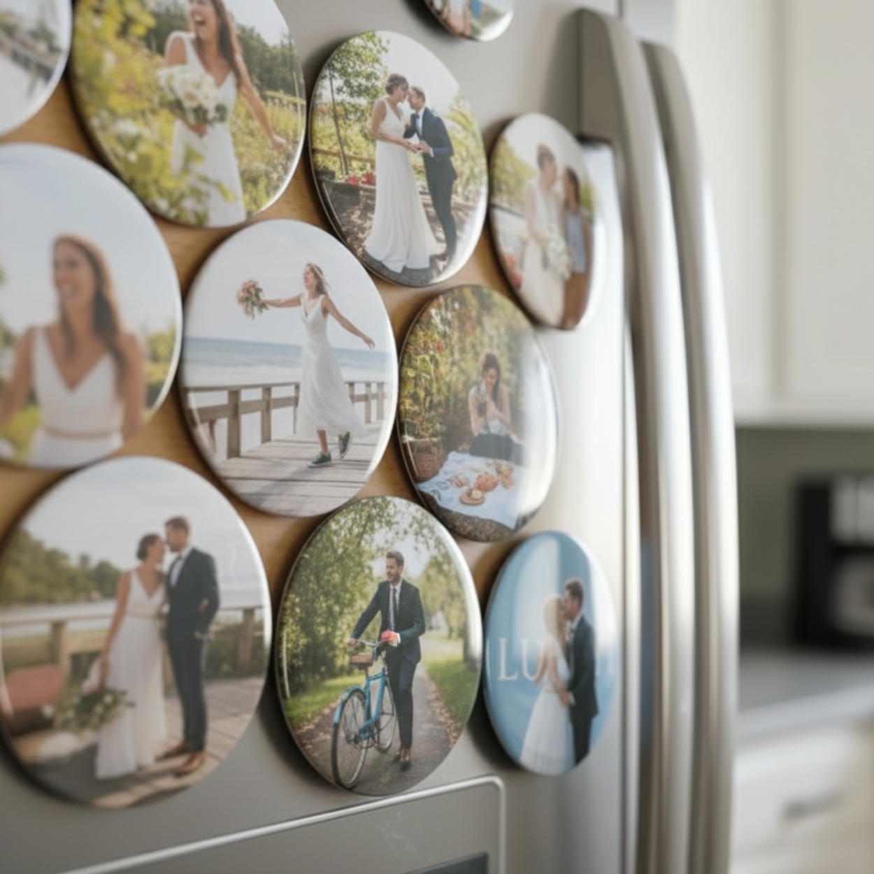 Round Photo Magnet, Pin, Bottle Opener, Mirror 58mm