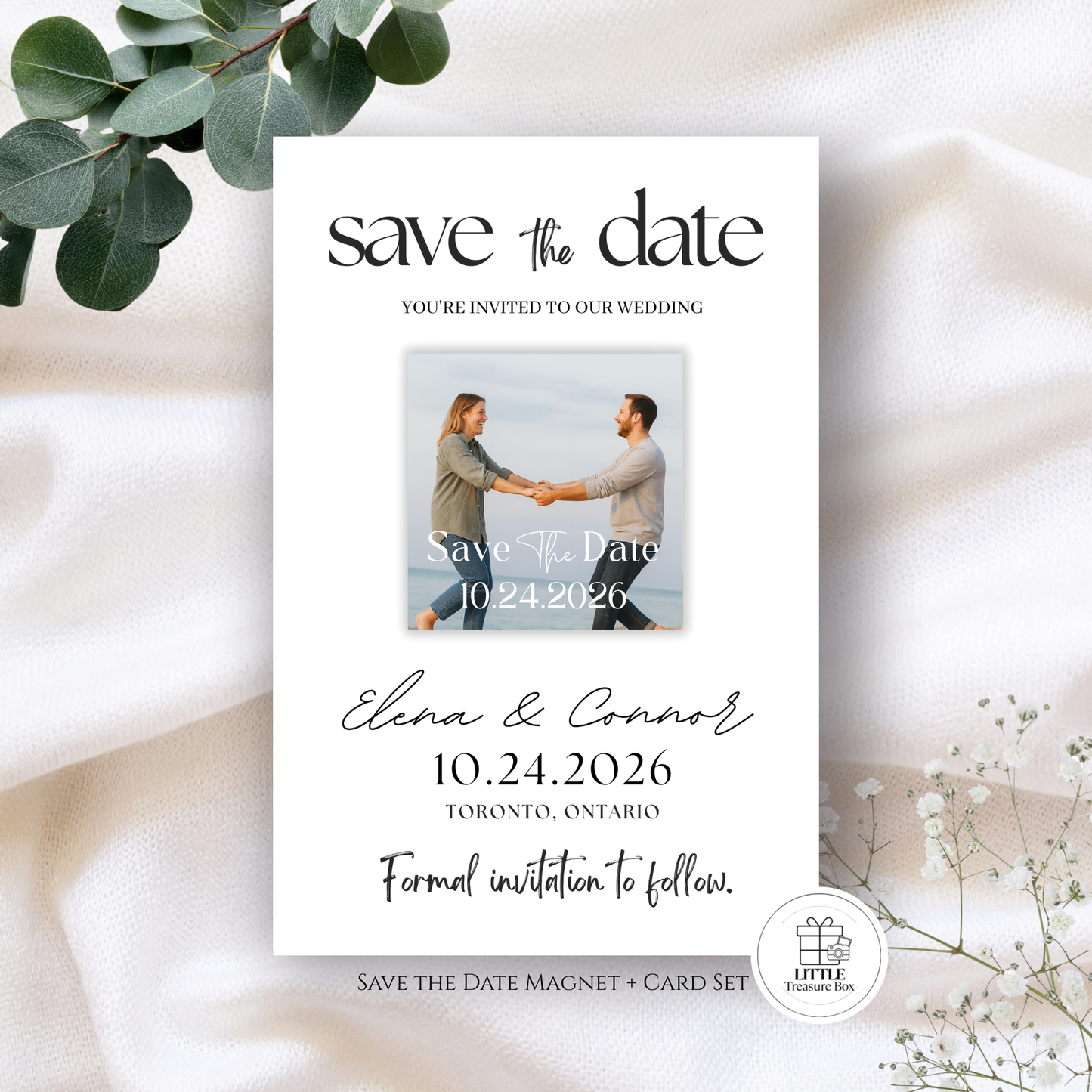 Save the Date Magnet Gift Set – Square Magnet with Cardstock