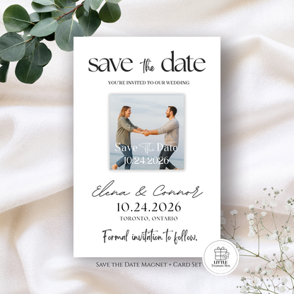 Save the Date Magnet Gift Set – Square Magnet with Cardstock