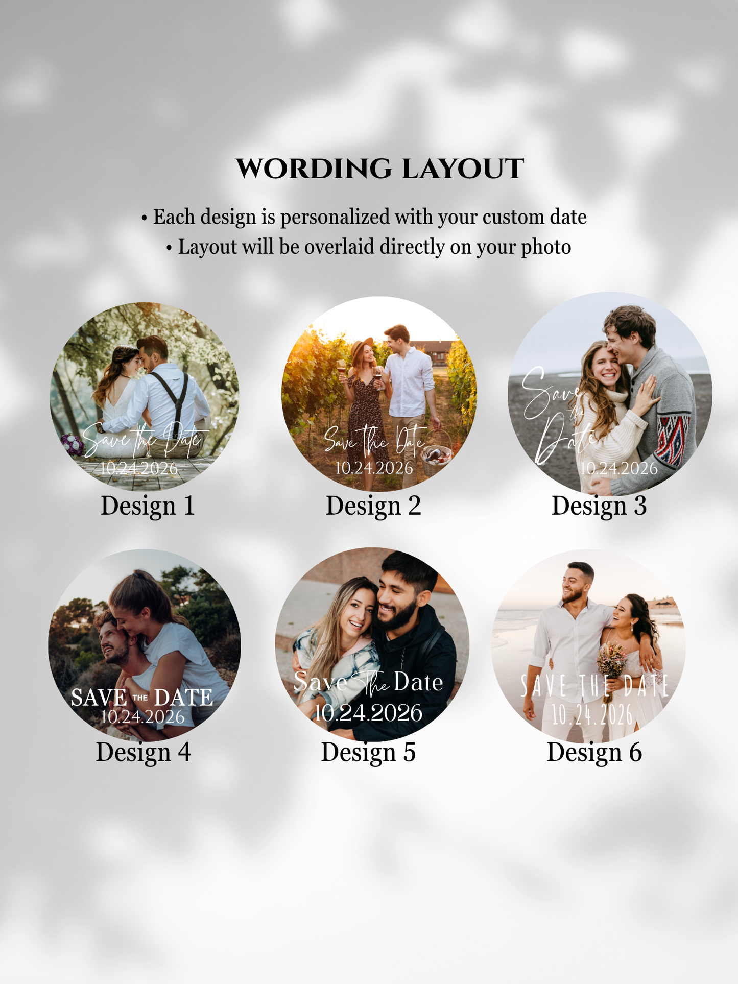 Save the Date Magnet Invitation – Personalized Round Magnet with Cardstock