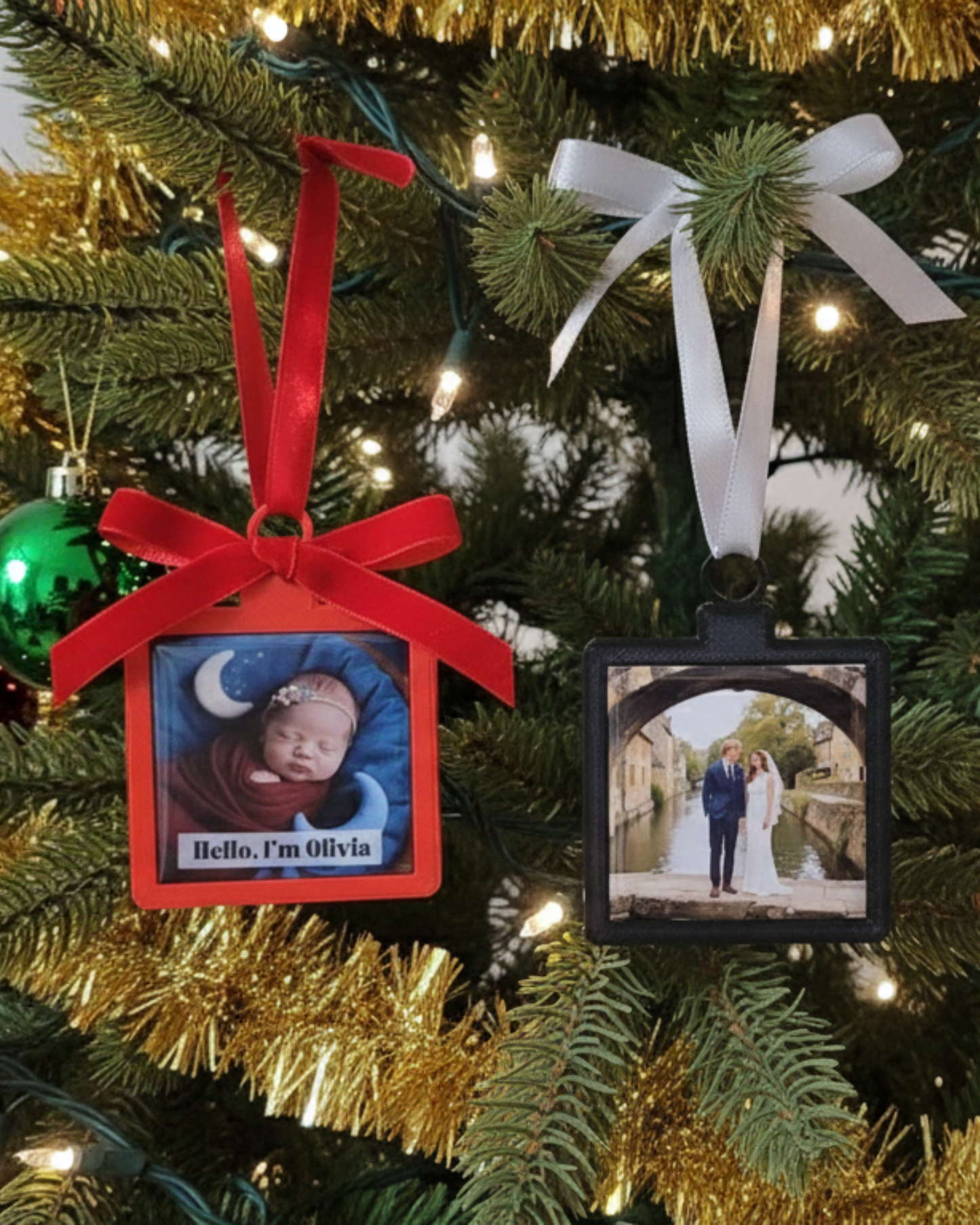 Photo Magnet ornament - fit one photo magnet