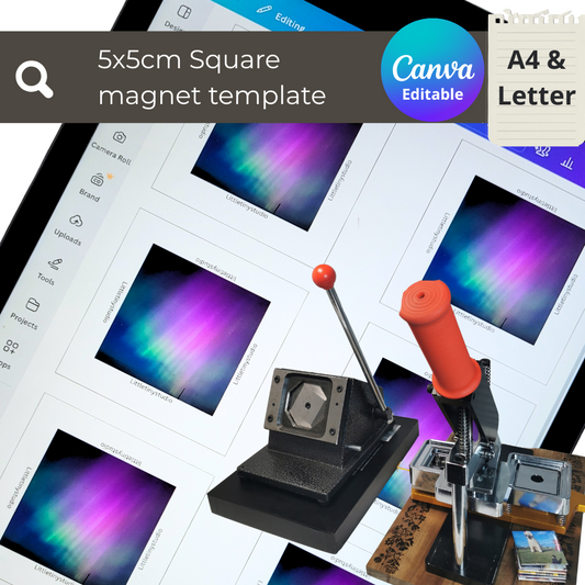Canva Template for Custom 50x50mm Photo Magnets