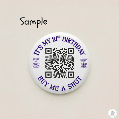 It's My Birthday Buy Me a Drink QR Code Button