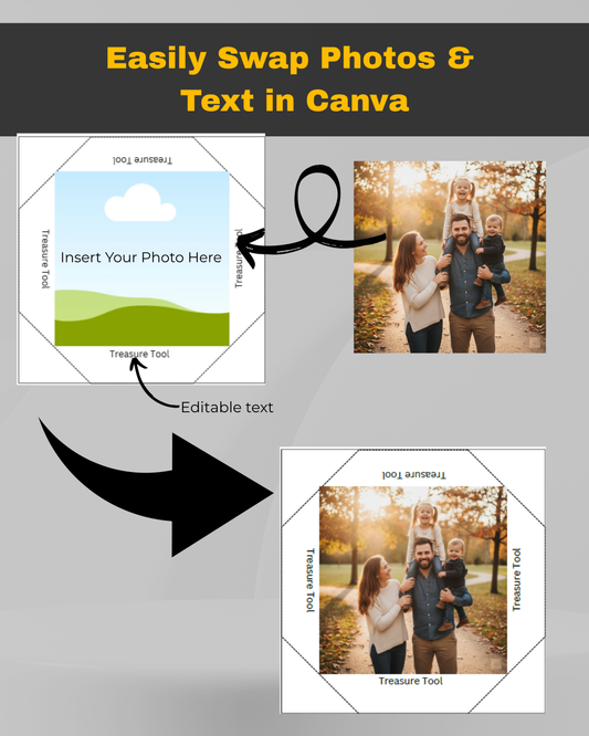 Canva Template for Custom 63.5x63.5mm Photo Magnets