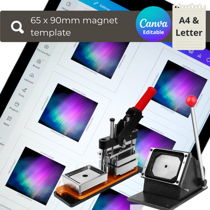 Canva Template for Custom 65 x 90mm Photo Magnets