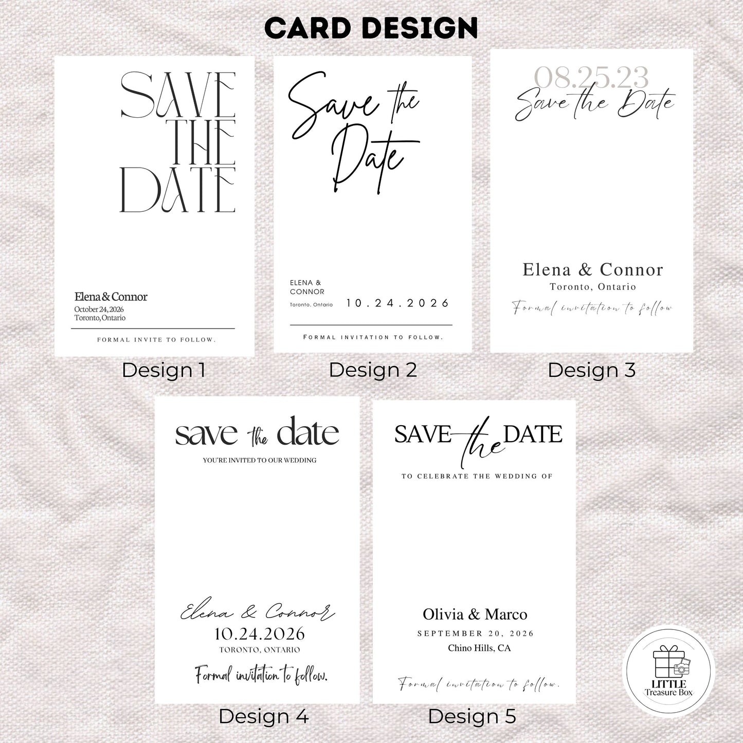 Save the Date Magnet Invitation – Personalized Round Magnet with Cardstock