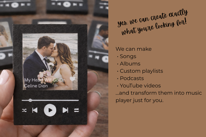 Personalized Fridge Music Magnet with Music NFC