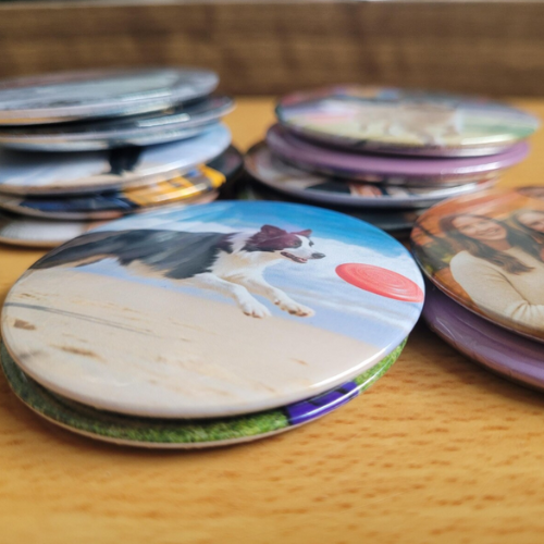 Round Photo Magnet, Pin, Bottle Opener, Mirror 58mm