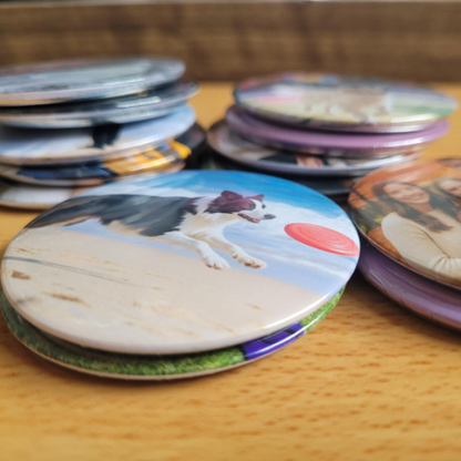 Round Photo Magnet, Pin, Bottle Opener, Mirror 58mm